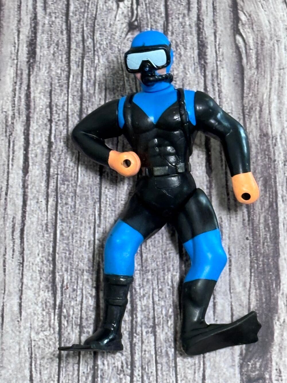 Mini K&M Scuba Diver Action Figure Toy 4"  2001 Underwater Marine ocean Life PVC